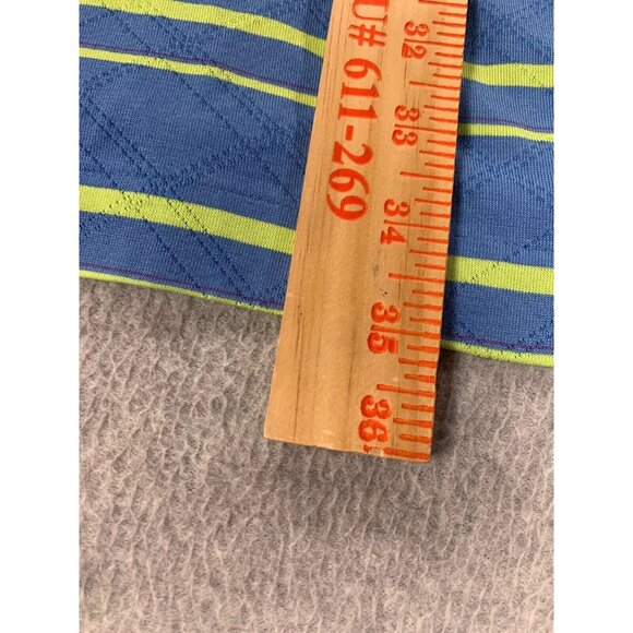 Tiger Woods Nike Fit Dry Striped Short Sleeve Polo Shirt‎ (Men's XXL) Blue - Picture 9 of 11